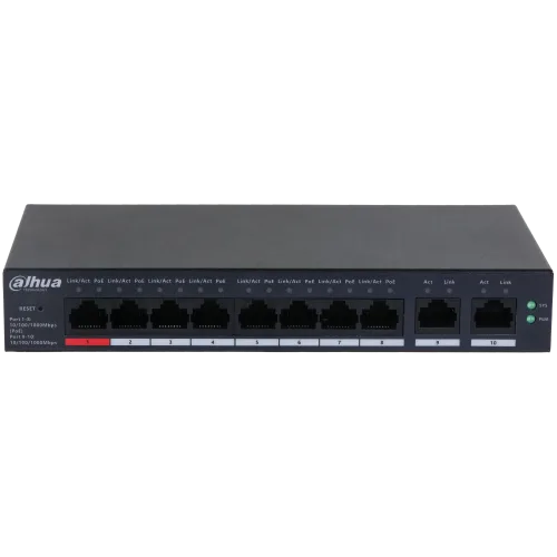 Комутатор 8 портів керований Dahua DH-CS4010-8GT-110 PoE