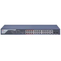 24-портовий некерований POE комутатор Hikvision DS-3E0326P-E(B)