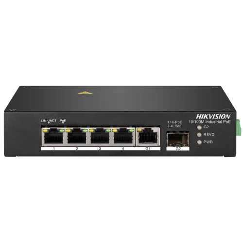 Комутатор 4 порти некерований Hikvision DS-3T0306HP без БЖ