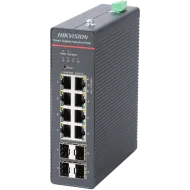 Комутатор 8 портів керований Hikvision DS-3T1512HP-SI-8P4FKIT(240W)
