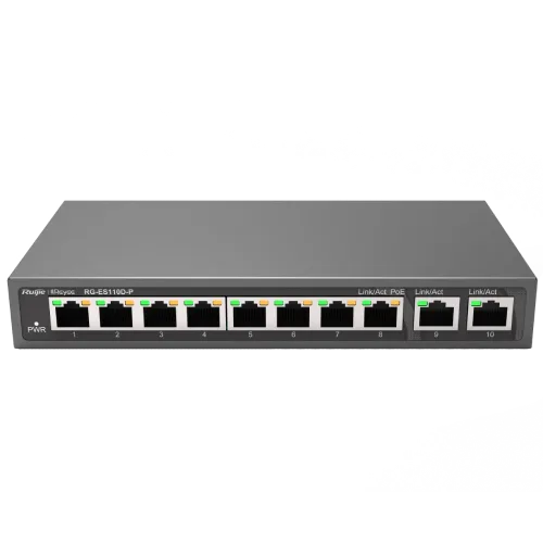 Комутатор 8 портів некерований Ruijie Reyee RG-ES110D-P PoE