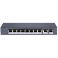Комутатор 10 портів некерований Hikvision DS-3E0310P-E/M(B) PoE