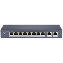 Комутатор 10 портів некерований Hikvision DS-3E0310P-E/M(B) PoE