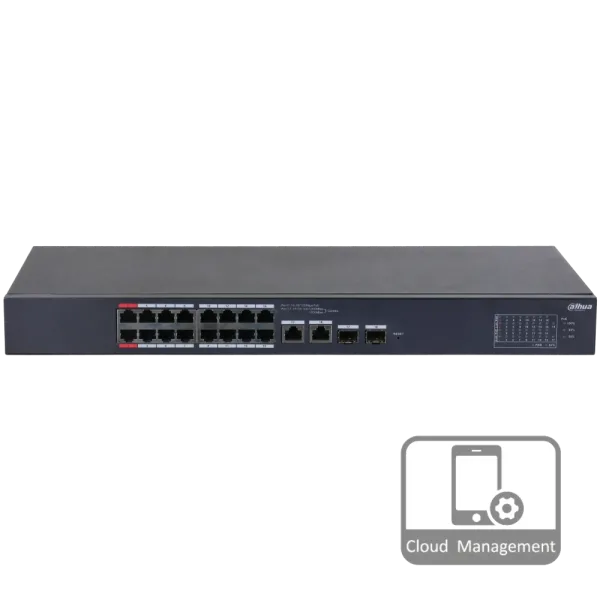Комутатор 18 портів керований Dahua DH-CS4218-16ET-135 PoE