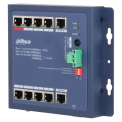 Комутатор 9 портів керований Dahua DH-CHS4110-8ET-90-F PoE