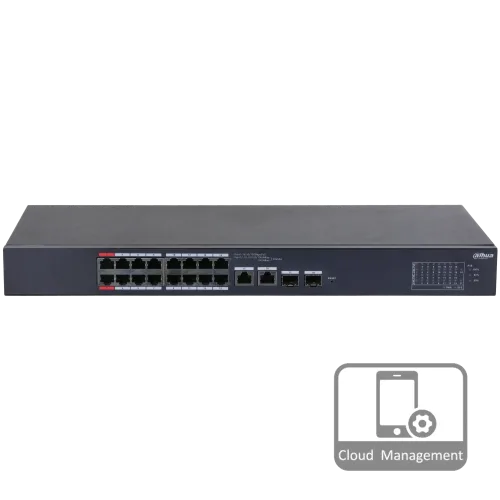Комутатор 20 портів керований Dahua DH-CS4218-16ET-190 PoE