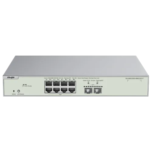 Комутатор 10 портів керований Ruijie RG-NBS3300-8MG2XS-P PoE