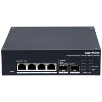 Комутатор 4 порти керований Hikvision DS-3T1506HP-EI-UPS PoE