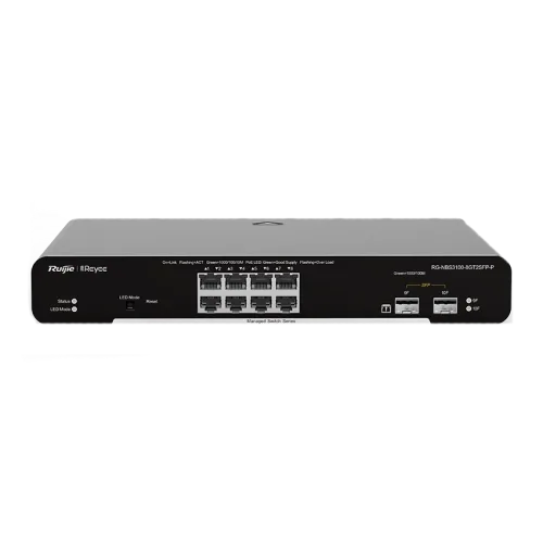 8-портовий гігабітний L2 керований комутатор POE Ruijie RG-NBS3100-8GT2SFP-P
