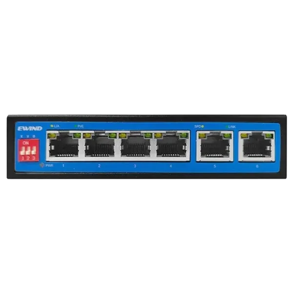 Комутатор 6 портів некерований Ewind EW-S1906CF-DP PoE