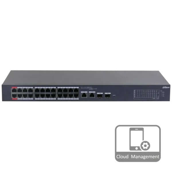 Комутатор 28 портів керований Dahua DH-CS4226-24ET-375 PoE