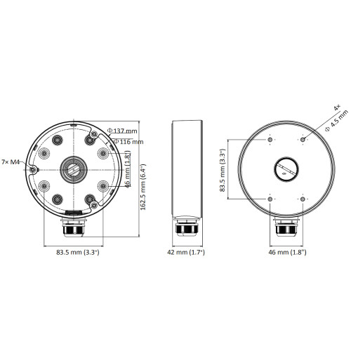 Кронштейн Hikvision DS-1280ZJ-DM21(Black)