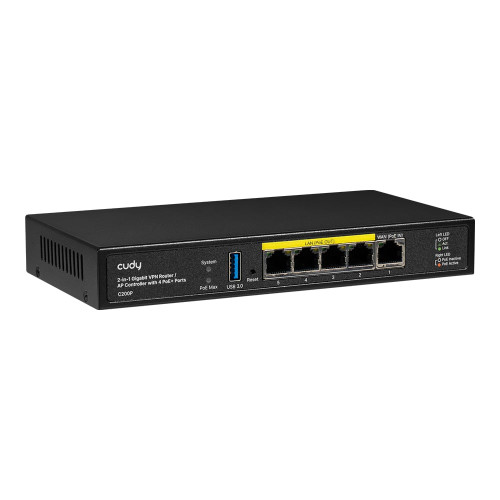 Контролер точок доступу AP / гігабітний VPN-маршрутизатор Cudy C200P з 4 портами PoE+