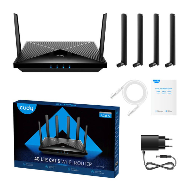 WiFi 5 Mesh 4G LTE-маршрутизатор Cudy LT700 CAT6 дводіапазонний гігабітний АС1200