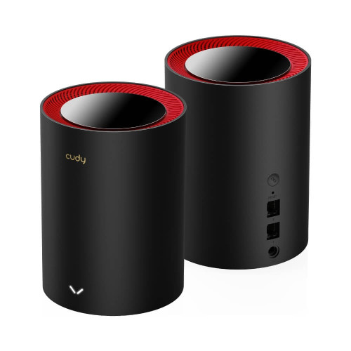 Маршрутизатор WiFi Mesh-система WiFi 6 2.5G Cudy M3000 Black (2-Pack) 2 штуки дводіапазонні AX3000