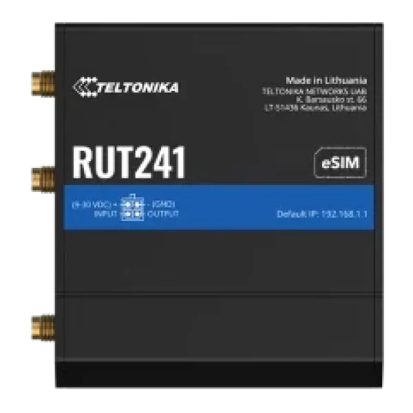 Промисловий стільниковий маршрутизатор Teltonika RUT241 з 4G LTE, Wi-Fi, eSIM