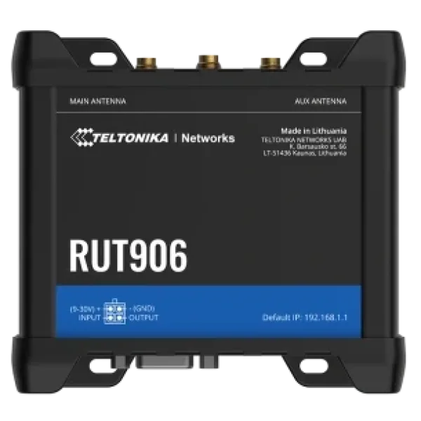 Промисловий стільниковий маршрутизатор Teltonika RUT906 з 4G LTE, Wi-Fi, RS-232, RS-485