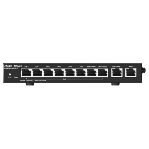Маршрутизатор Ruijie Reyee RG-EG310GH-P-E 10-портовий PoE з хмарним керуванням
