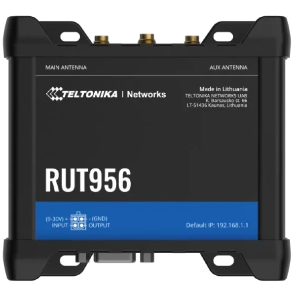 Промисловий стільниковий маршрутизатор Teltonika RUT956 з 4G LTE, Wi-Fi, RS-232, RS-485