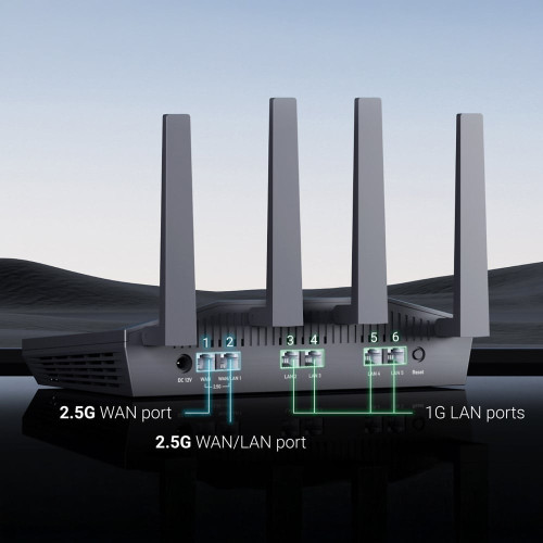 WiFi 6 маршрутизатор GL.iNet Flint 2 (GL-MT6000-EU) 2.5G дводіапазонний