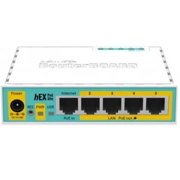 Маршрутизатор MikroTik hEX PoE lite (RB750UPr2) 5-портовий