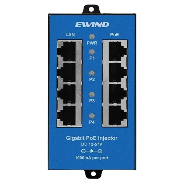 Інжектор PoE 4-портовий Ewind EW-PSE304CG