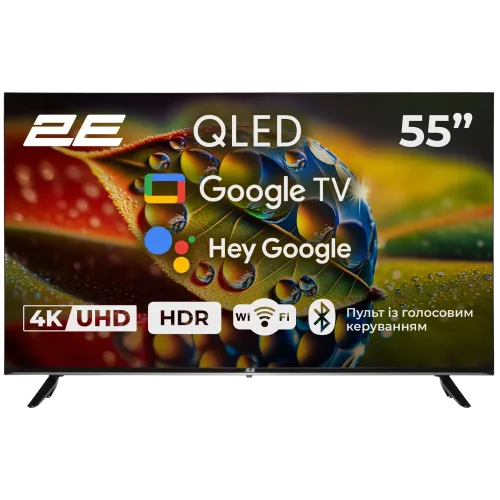 Телевізор 2E 55A77Q 55” дюйма 3840x2160 QLED Google TV