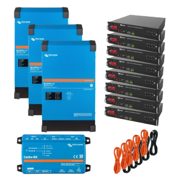 Система безперебійного живлення трифазна VictronEnergy MultiPlus-II + Dyness 12кВт 24кВт•г