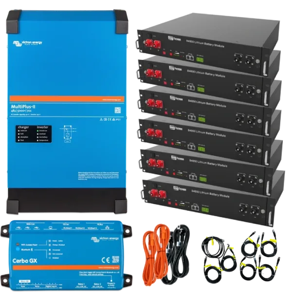Система безперебійного живлення однофазна VictronEnergy MultiPlus-II + Dyness 4кВт 14.4кВт•г