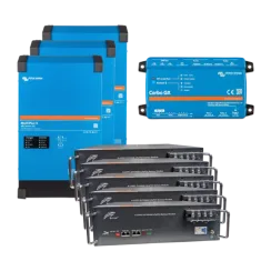 Система безперебійного живлення3 фази, 12кВт, 25кВт●год VictronEnergy MultiPlus-II + Ritar R-LFP51.2V100AH