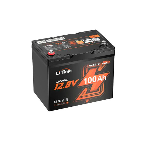 Акумуляторна батарея літій-залізо-фосфатна з Bluetooth 12.8В 100А*год LiFePO4 LiTime Group24 L12V100-100-GROUP24-BT-4-A70