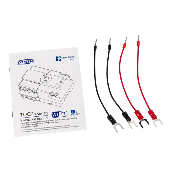 Автоматичний перемикач (АВР) під DIN-рейку з Wi-Fi TOMZN TOQ7e-100/2P 100A 2 полюси