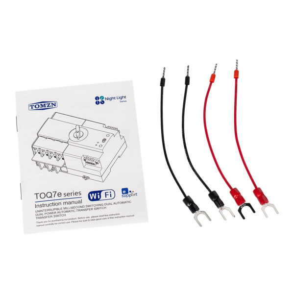 Автоматичний перемикач (АВР) під DIN-рейку з Wi-Fi TOMZN TOQ7e-100/3P 100A 3 полюси