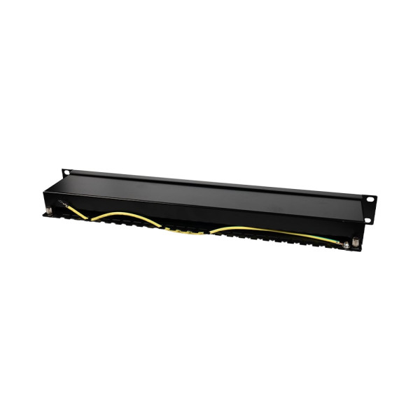 Патч-панель 24 порти NVC-PN-12/24 CAT5/CAT6 19" 1U екранована