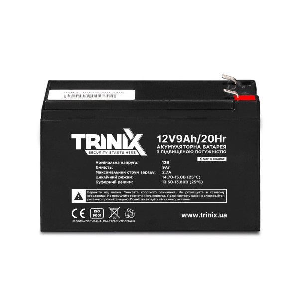 Акумуляторна батарея гелева 12В 9А*год Trinix TGL12V9Ah/20Hr GEL Super Charge