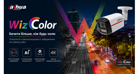 Dahua WizColor: Революція кольорового нічного бачення в системах безпеки