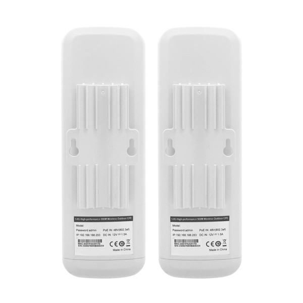 Комплект бездротового моста WiFi Wi-Tek WI-CPE800-KIT V3 5GHz, 867Mbps, 5km, 2x1000Mbps, PoE IN/LAN OUT, Cloud