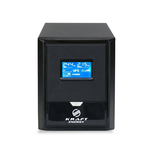 Джерело безперебійного живлення Kraft KRF-B1000VA/600W(LCD)24V UPS під зовнішній акумулятор