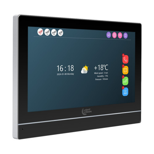 Відеодомофон 7" WiFi Tuya Light Vision MADRID FHD Black