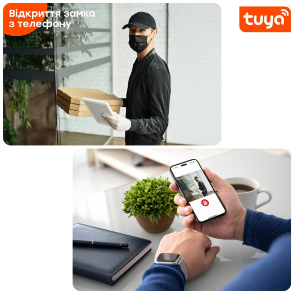 Відеодомофон 7" WiFi Tuya Light Vision SINGAPORE FHD Black