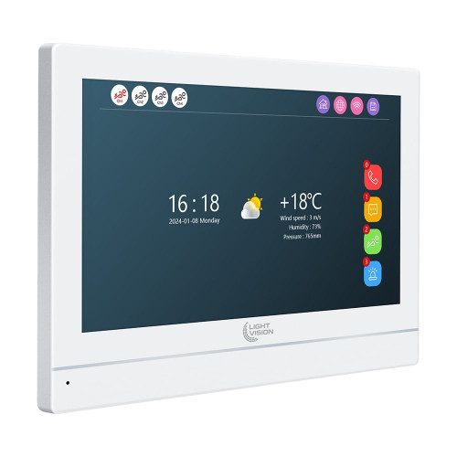 Відеодомофон 7" WiFi Tuya Light Vision MADRID FHD White