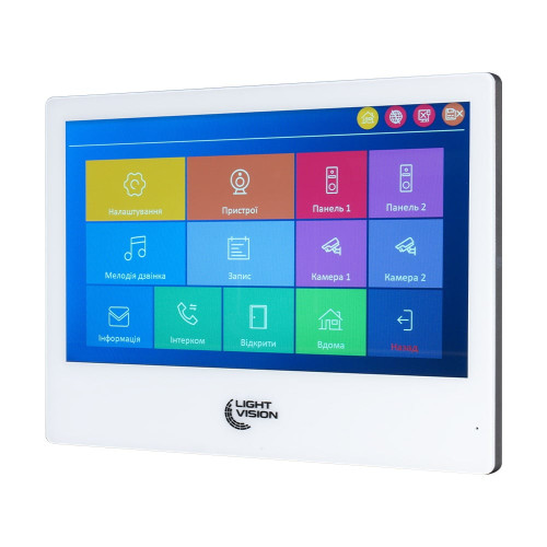 Відеодомофон 10" WiFi Tuya Light Vision SINGAPORE FHD White