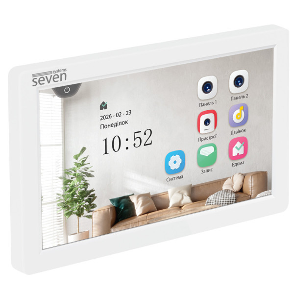 Відеодомофон 7 дюймів SEVEN DP-7570 FHD IPS white