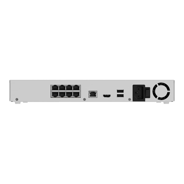 IP-відеореєстратор 16-канальний 12Mp Ajax NVR H2D8PAC (16-ch) White з 8 портами PoE