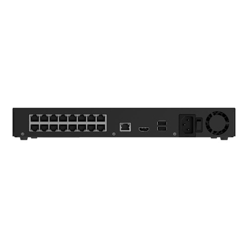 IP-відеореєстратор 16-канальний 12Mp Ajax NVR H2D16PAC (16-ch) Black з 16 портами PoE