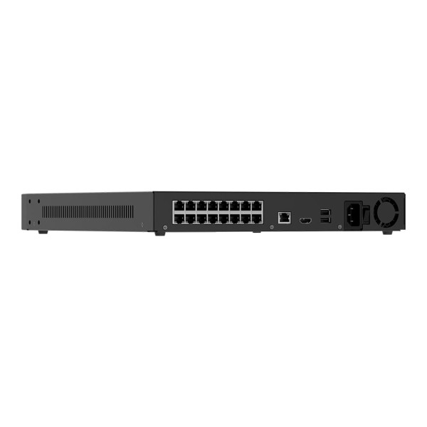 IP-відеореєстратор 16-канальний 12Mp Ajax NVR H2D16PAC (16-ch) Black з 16 портами PoE