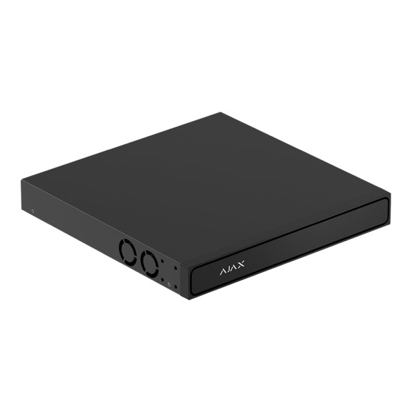 IP-відеореєстратор 16-канальний 12Mp Ajax NVR H2D8PAC (16-ch) Black з 8 портами PoE