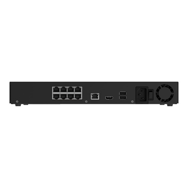IP-відеореєстратор 16-канальний 12Mp Ajax NVR H2D8PAC (16-ch) Black з 8 портами PoE