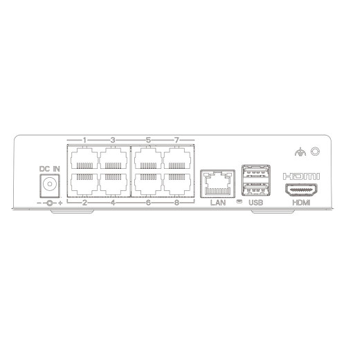 IP-відеореєстратор 8-канальний 8Mp TVT TD-3008H1-8P-A1L (64-64) з 8 портами PoE