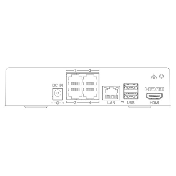 IP-відеореєстратор 4-канальний 8Mp TVT TD-3004H1-4P-A1L (40-64) з 4 портами PoE